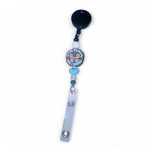 Brand New “Good Things are Coming” Women’s Retractable Badge Reel