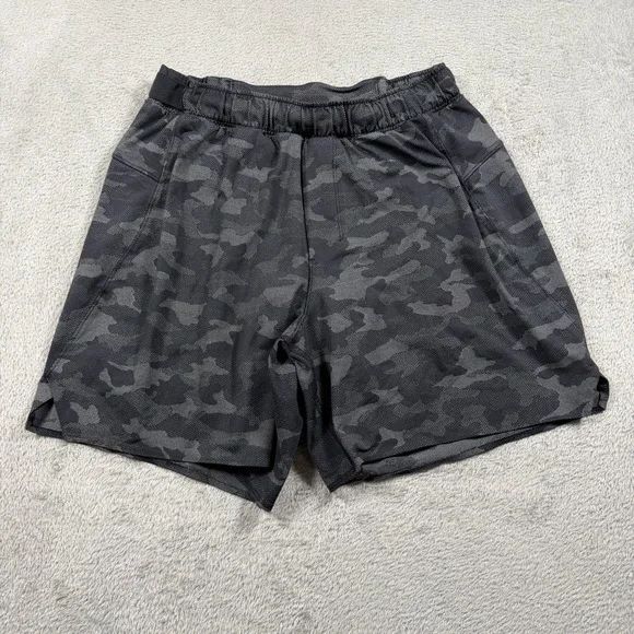 Lululemon Surge Shorts Mens Small Black Camo 6