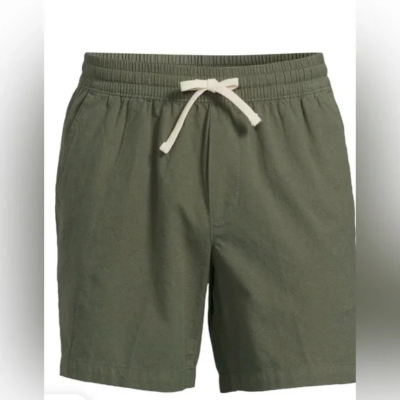 No Boundaries Men’s Linen‎ Blend Shorts 3XL 48-50 Olive Green NWT