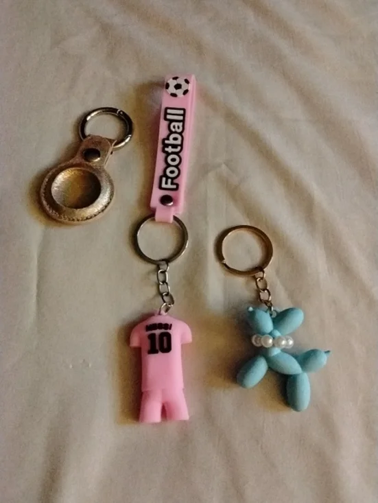 Kids Pink Football Jersey Keychain with Strap - Unbranded