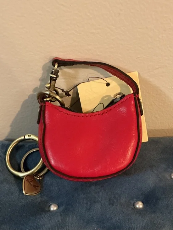 Patricia Nash Micro Morgna NWT Keychain Bag Charm Pouch Red 3.25x2.25x1.5 Heart