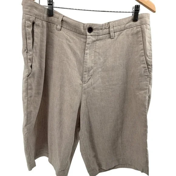 Banana Republic men's Emerson Linen blend Shorts‎ Sz 36