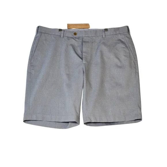 Brooks‎ Brothers 1818 Mens Blue Oxford Cloth Flat Front Shorts Size 39W New Golf