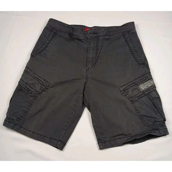 Unionbay Mens Size 32 Charcoal Gray Cargo Shorts Stretch Casual Outdoor