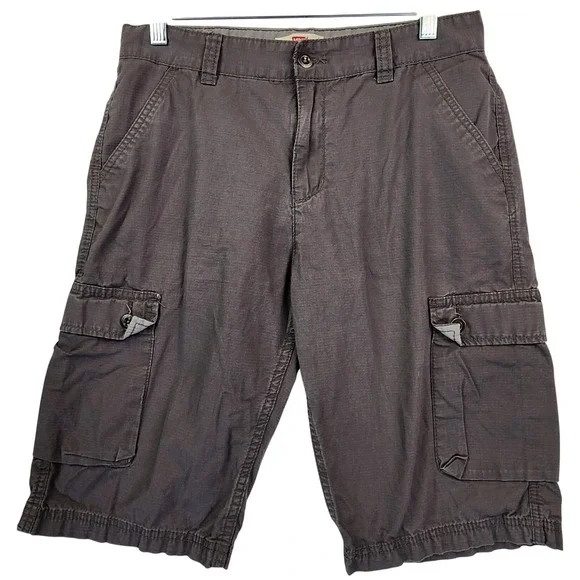 Levis 18 Reg W29 Gray Cargo Shorts Men Boys Utility Gorpcore Hiking Outdoor Work