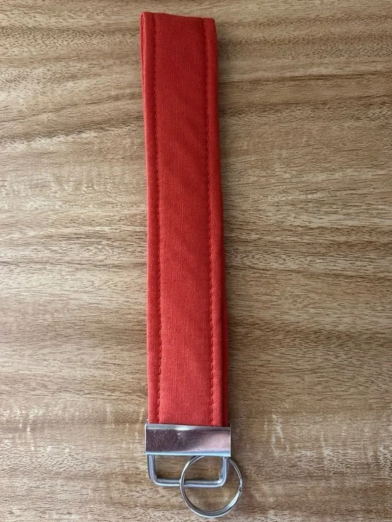 Red Fabric Key & Card Wristlet Keyring