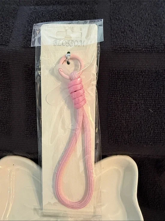 Pink Rope Key Loop Key Holder
