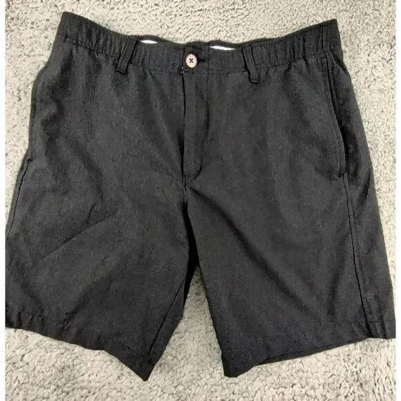 Under Armour Chino Shorts Men's Size 36 Golf Heathered Black‎ Casual Flat Front