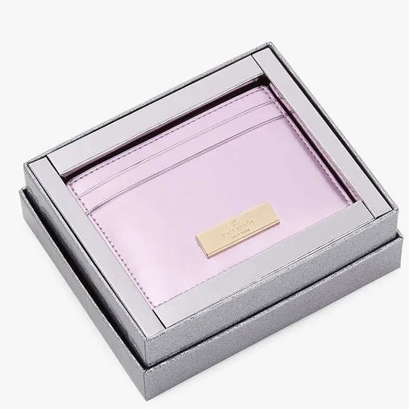 kate spade NWT/NIB! Kenzie Boxed Small Cardholder in Quartz Pink
