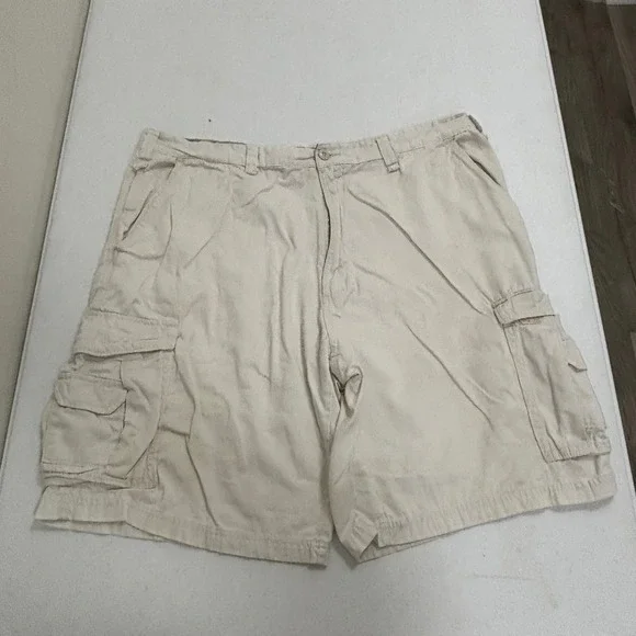 Red Head Mens Relaxed Fit Cotton Cargo Shorts Beige Utility Hiking Size 36 37