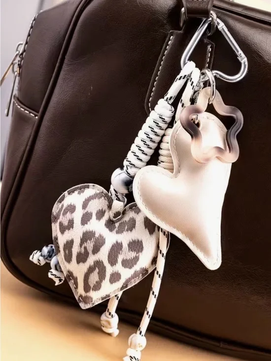 Heart bag charm