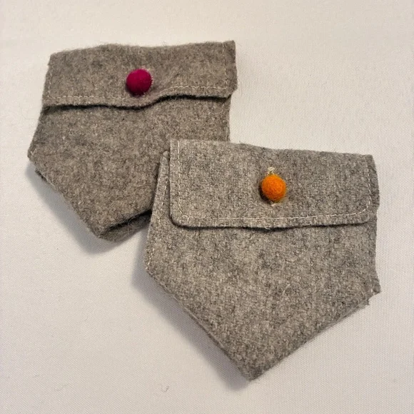 Anthropologie Felt Gift Card Holder Convertible Jewelry Box Set of 2