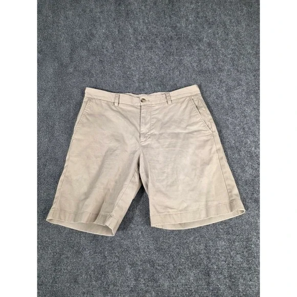 Vineyard Vines Breaker Shorts Mens 32 Tan Khaki Stretch Cotton‎ Chino Flat Front