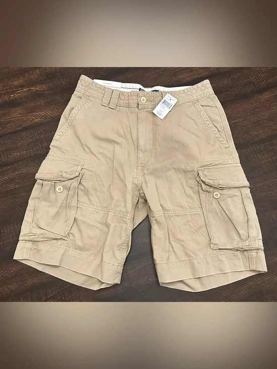 NWT Vintage Polo Ralph Lauren Classic Fit Gellar Cargo Shorts Khaki-Size 32