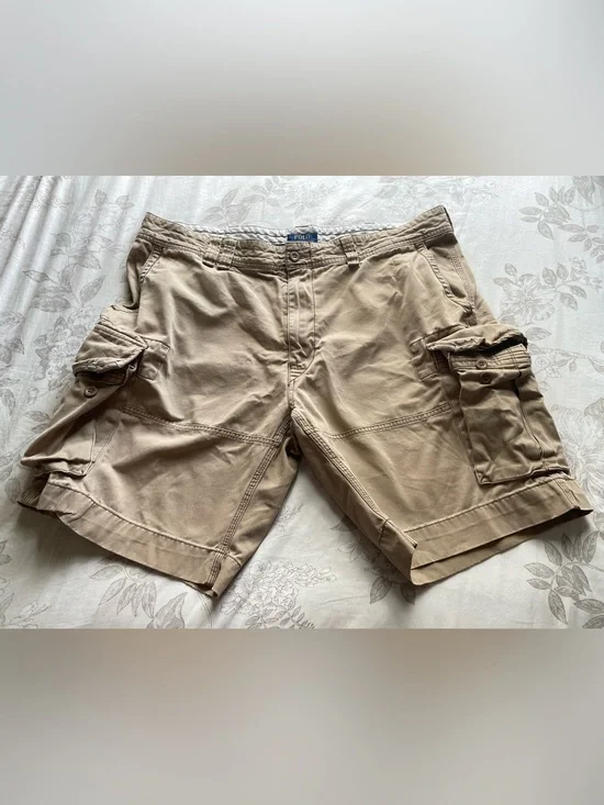 Polo Ralph Lauren Men’s Cargo Shorts 42 Khaki Preppy Casual Utility‎ Classic
