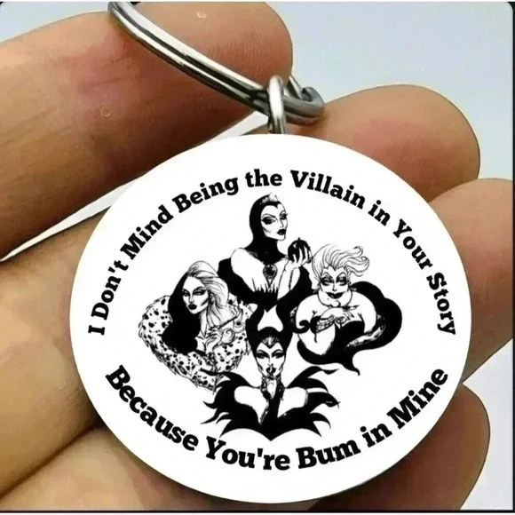 I Don't Mind Being Villian In Your Story Hot Funny Sexy Cite Cartoon Keychain