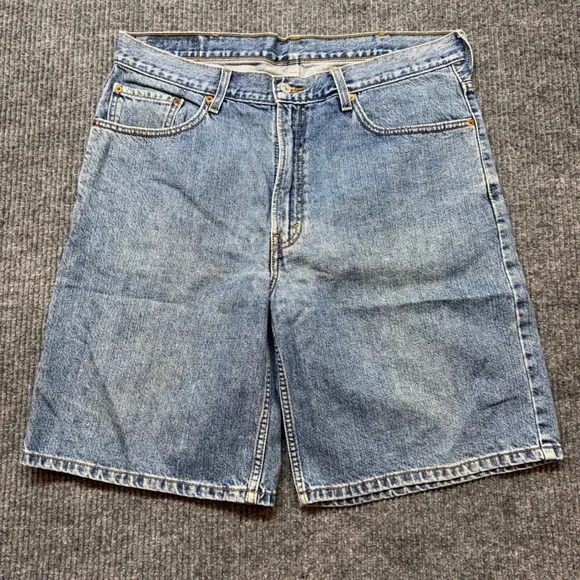Levi's‎ 550 Denim Shorts Mens 38 Light Wash Relaxed Fit Jorts Grunge Indie Y2K