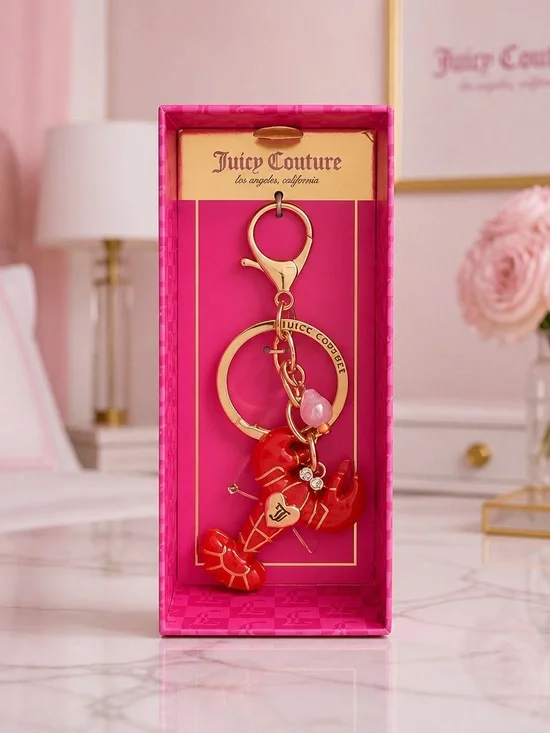 Juicy Couture Red Lobster Keychain Charm New in Box