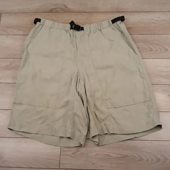 1999 PATAGONIA Rare HEMP Olive Beige Weave L Mens Hiking Casual Shorts 57175 Y2K