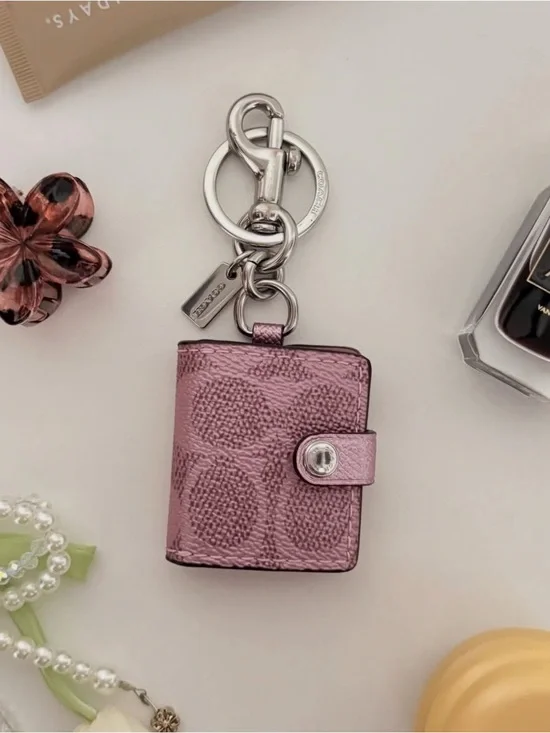 COACH 📸 NWOT Picture Frame Bag Charm in Signature Metallic Pink -Limited Edition