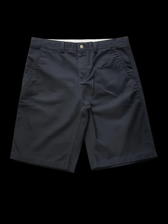 Free World Men's Flat-Front Discord Relax Black Chino Shorts