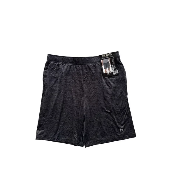 RBX Active Mens Mesh Space Dye Shorts Charcoal Heather Grey Gym Training Size M