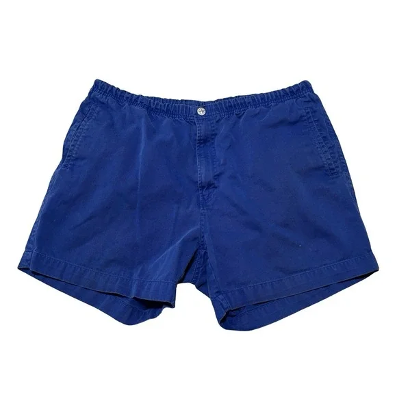 Nautica Relaxed Men's Elastic Waist Chino Shorts Blue *stained* Size 34 x 5