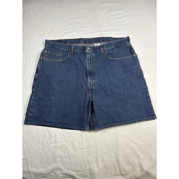 Vintage 2003 Levi's 569 Loose Straight Denim Shorts Mens 38 Blue Y2K Jean Jorts