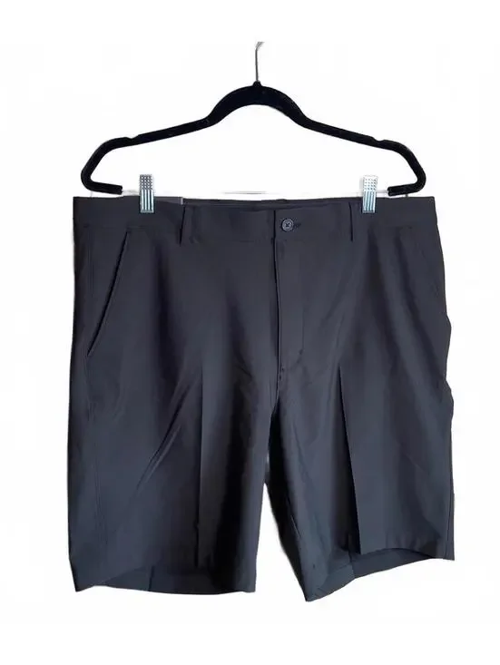 Men's Black Performance Stretch Casual Shorts Size 38 NWT