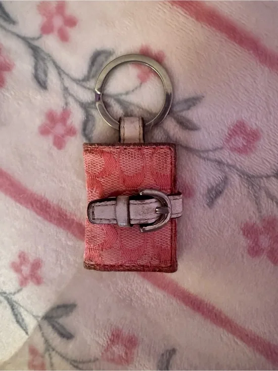 Pink coach picture frame keychain