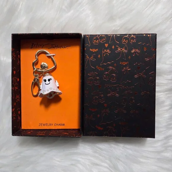 Betsey Johnson Ghost Jewelry Charm Keychain