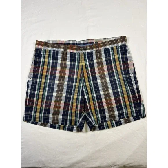 Polo Ralph Lauren India Madras Plaid PGA Shorts Cotton Classic Mens 35 Fast Ship