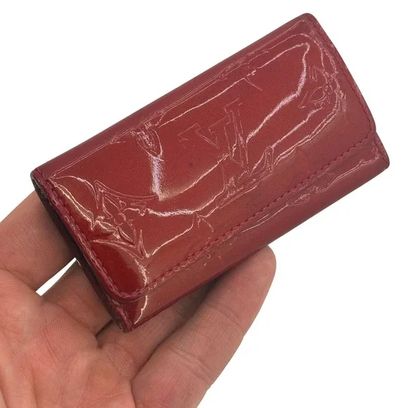 Louis Vuitton Monogram Vernis 4Key Holder Red Pomme dAmour Patent Leather M91976