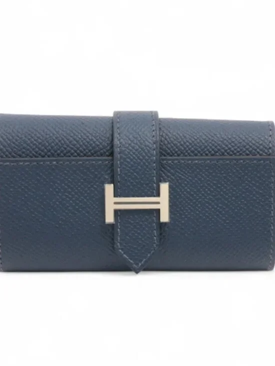 Hermès Bearn Veau Epsom Key Case Navy Blue
