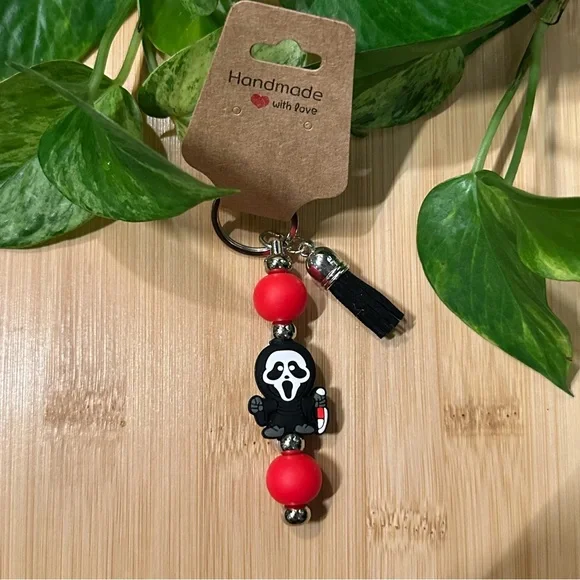 🎃 Spooky Halloween Keychain | Handmade Silicone Beads |‎ Fall Accessory 👻