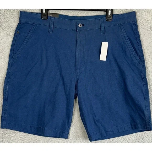 NEW Weatherproof Shorts Mens 38 Blue Trail Utility Cargo Hiking Outdoor Ripstop