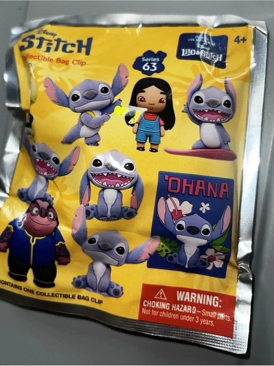 Disney Stitch Collectible Bag Clip/Keychain Series 63 - New!