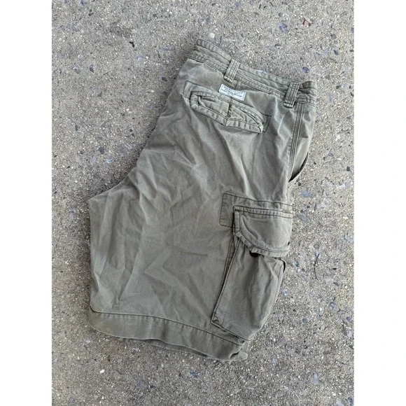 Polo Ralph Lauren Mens Cargo Shorts Olive Green Classic Chino Size 42 Utility