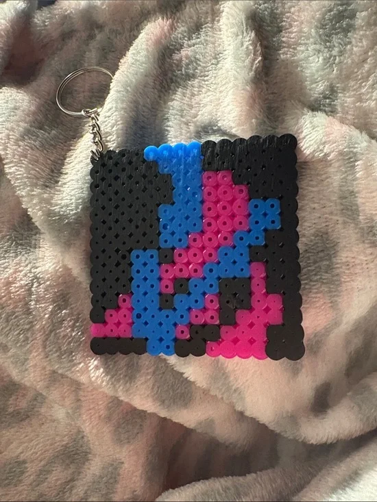 Handmade Pealer Bead Keychain - Tv Girl Rock Album Cover