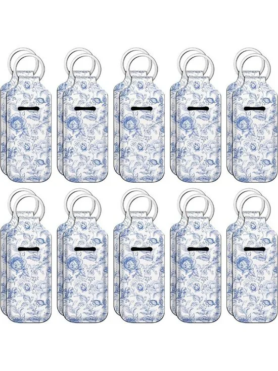 20 Pcs Bridal Shower Lipstick Holder Keychains | Floral Wedding Favors & Gifts
