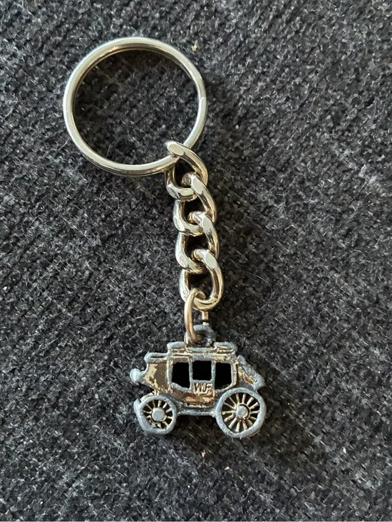 Vintage Wells Fargo stagecoach keychain bag charm