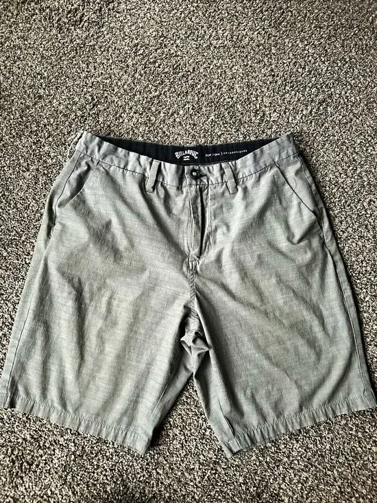 Billabong New Order Summersibles Gray Chino Shorts Regular Fit Polyester