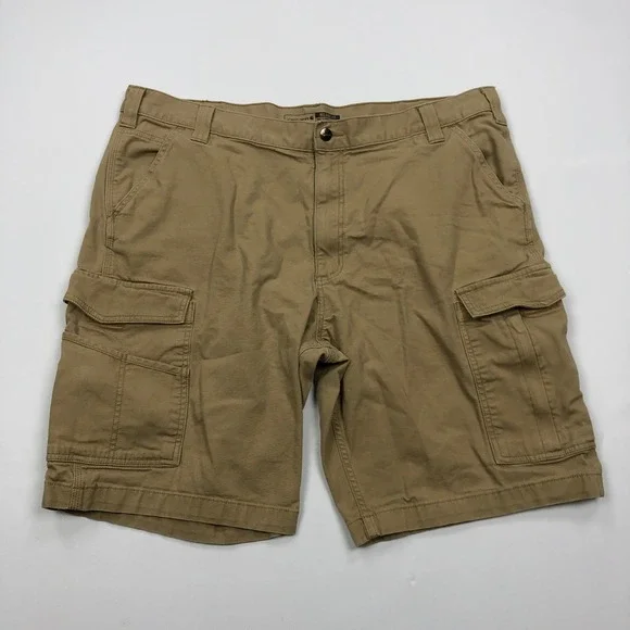 Carhartt Rugged Flex Cargo Shorts Mens 42 Tan Khaki Relaxed Fit BS3542-M