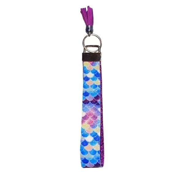 ☀️3/$9☀️ Mermaid Printed Faux Leather Keychain Holder