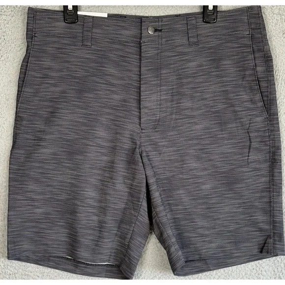 NEW Callaway Shorts Mens 36 Grey Opti-Dri Herringbone Performance Golf Stretch