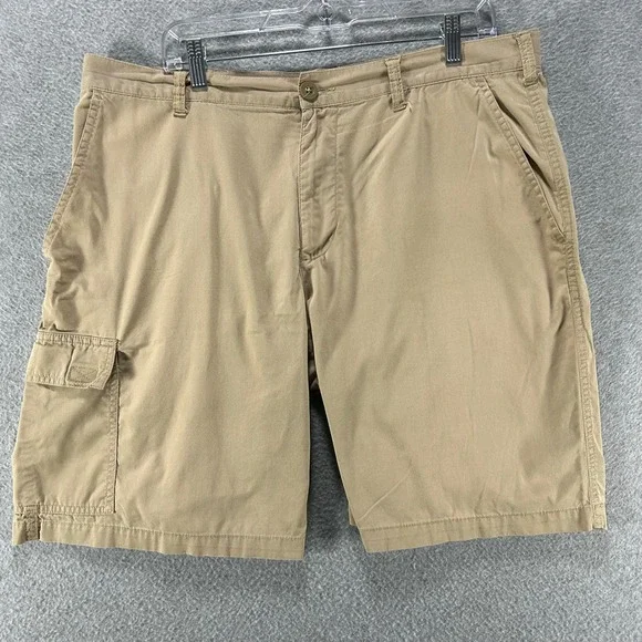 Columbia Cargo Shorts XM4599 Mens 38 Tan Cotton Outdoor Hiking Casual
