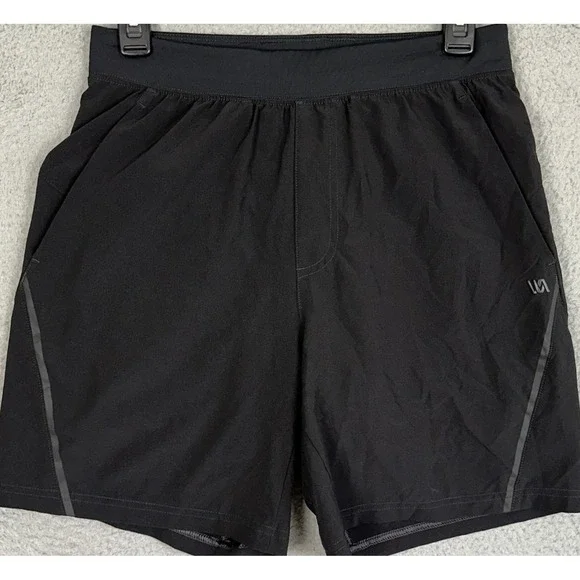 VRST Shorts Mens Small Black Athletic Lined Training Fitness Gym Stretch Workout