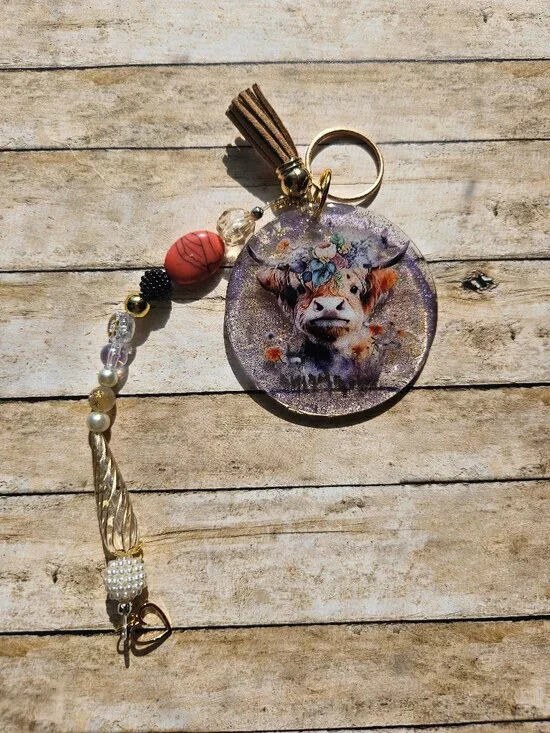 Highland Cow Keychain
