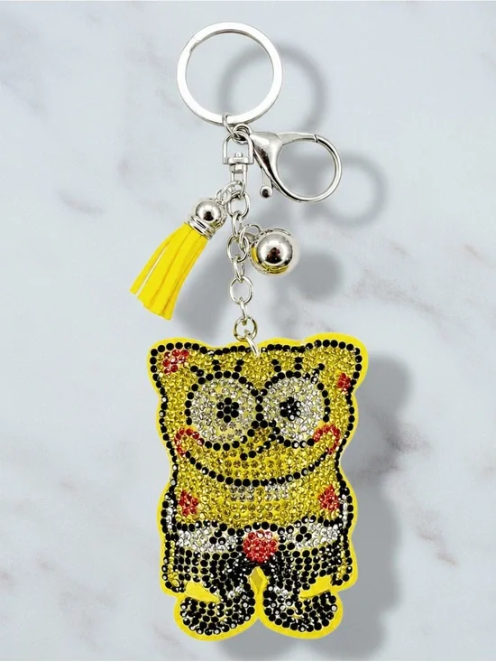 SpongeBob SquarePants Rhinestone Charm Keychain