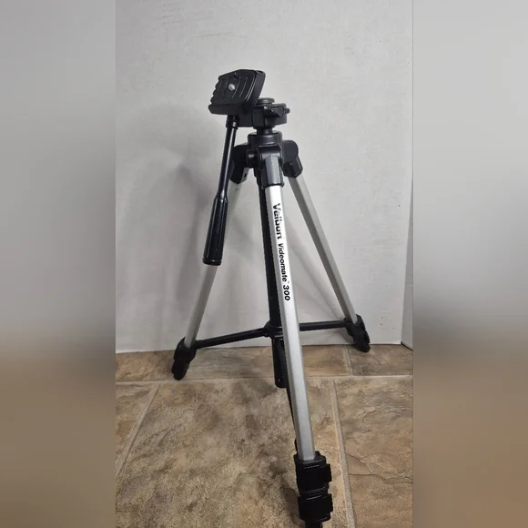 Videomate 300 Tripod Camera‎ Stand Black Silver Adjustable Photography Tripod